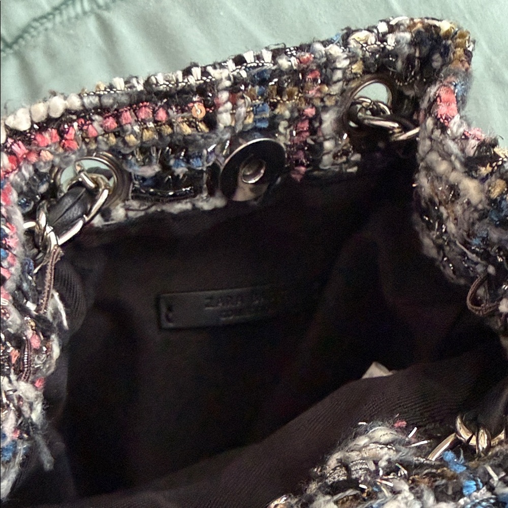 Zara Tweed Mini Backpack - Picture 3 of 6